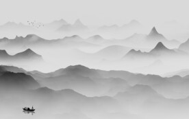 现代 最新灰色山水 TiF分层