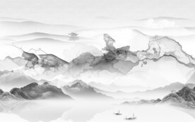 奢雅 大气灰色山水 TiF分层