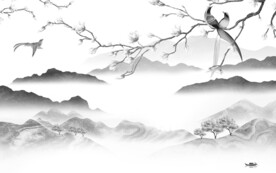 现代 大气灰色山水 TiF分层