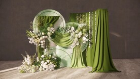 绿色布幔婚礼草图大师su模型