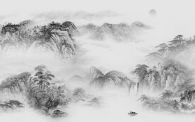 客厅 简约高清山水 TIF分层