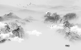 别墅 简约高清山水 TIF分层