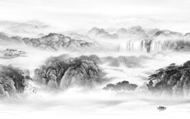 高清 灰色新山水画 TiF分层