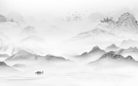 大气 爆款灰色山水 TiF分层