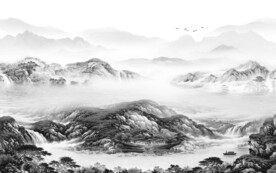 素雅 轻奢灰色山水 TiF分层