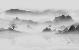 素雅 奢雅灰色山水 TiF分层