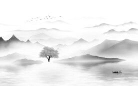 高雅 高端灰色山水 TiF分层