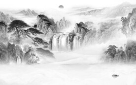 极简 现代客厅山水 TiF分层