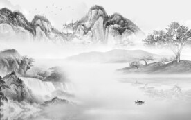 高雅 现代客厅山水 TiF分层