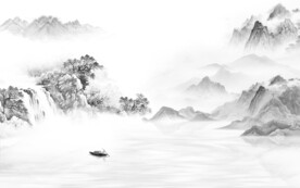 人气 现代客厅山水 TiF分层