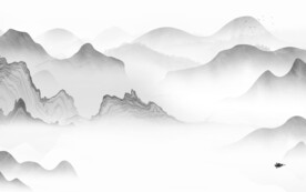 中式 简奢灰色山水 tiF分层