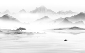 新款 高档灰色山水 TiF分层