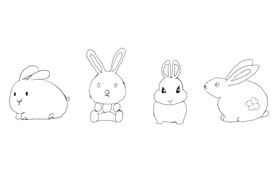 可爱卡通兔