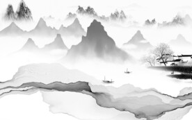 新品 简约灰色山水 TiF分层