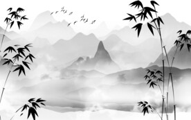 现代 简约灰色山水 TiF分层