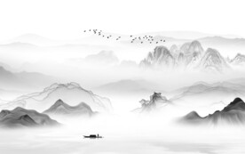 高端 灰色高档山水 TiF分层