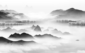 大气 灰色高档山水 TiF分层