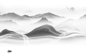 高清 灰色新品山水 TiF分层