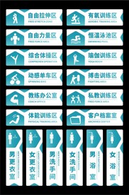 健身房标识牌门牌