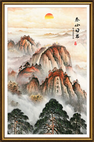 竖幅山水画