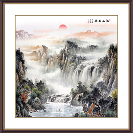 江山如画山水风景画