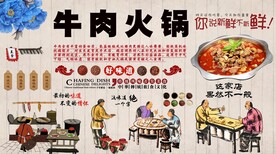 牛肉火锅背景墙