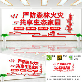 严防森林火灾文化墙