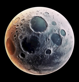 月球表面灯箱素材