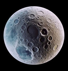 月球表面灯箱素材