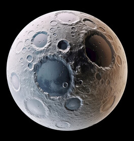 月球表面灯箱素材