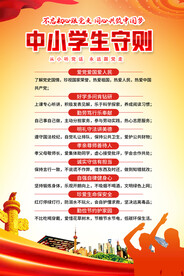 中小字生守则海报