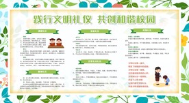 创建文明校园宣传栏展板