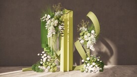 绿色婚礼迎宾区草图大师su模型