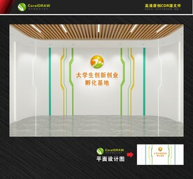 科技背景文化墙 