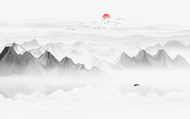 新中式抽象水墨画壁纸