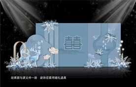 蓝色婚礼效果图