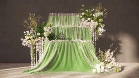 绿色婚礼迎宾区草图大师su模型