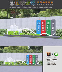 垃圾分类景观小品