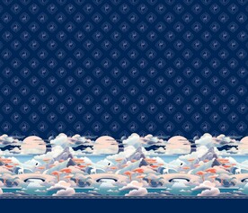 马面裙彩色云朵桥