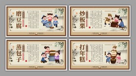 传统美食展板