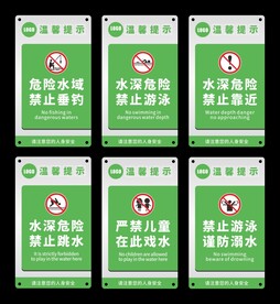 水深危险警示牌