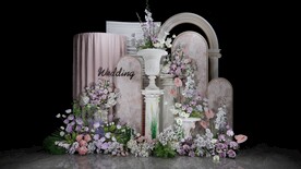 粉色法式婚礼草图大师su模型