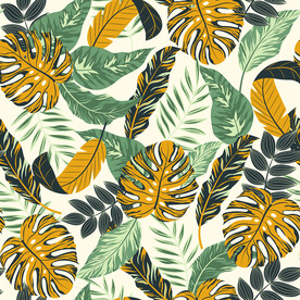 植物枝叶面料印花