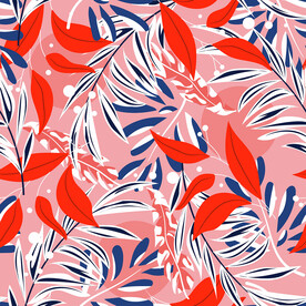 植物枝叶 面料印花