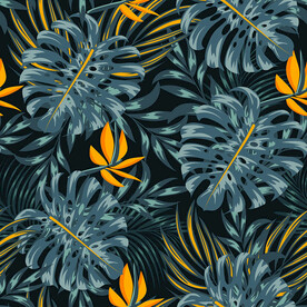 植物枝叶面料印花