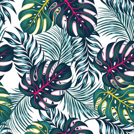 植物枝叶面料印花