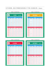 少儿体测体适能数据表