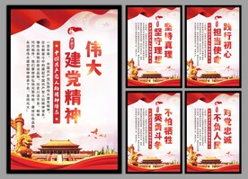 伟大建党精神海报系列