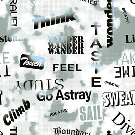 渐变字母压扎染横竖纹路底