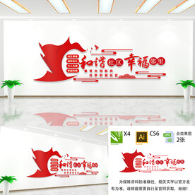 和谐社区文化墙